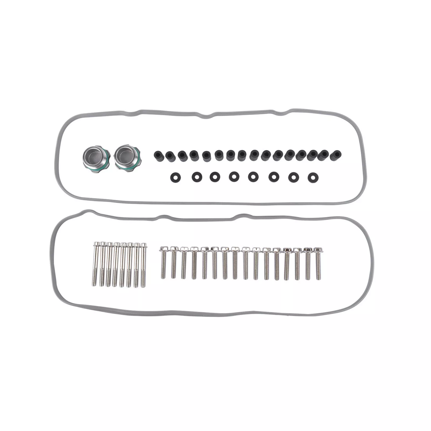 Complete LS Engine Dress-Up & Ignition Performance Kit – Polished Finned Valve Covers, 8 Coil Packs & 8.5mm Plug Wires for GM LS2 LS3 LS7 LS9(P8579-WCS)