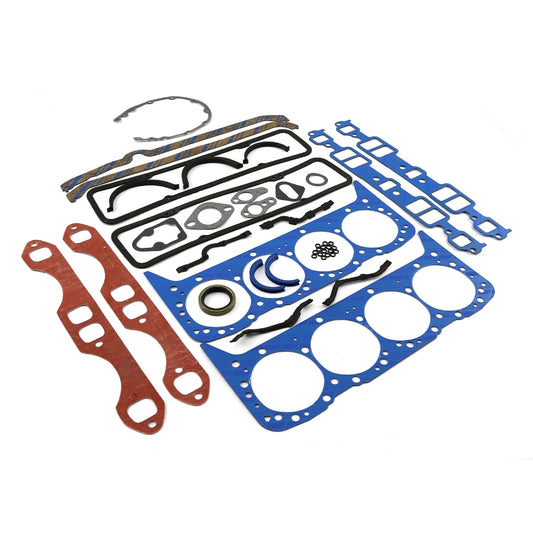 Chevy SBC 327 350 383 400 V8 Complete Engine Rebuild Gasket Kit  | Intake, Head, Exhaust, Oil Pan, Valve Cover Seals (BH001)