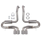4.25" Oval Tip Polished T-304 Stainless Steel Catback Exhaust System - Fits 1997-2004 Chevrolet Corvette C5 LS1 LS6 5.7L Sports Car