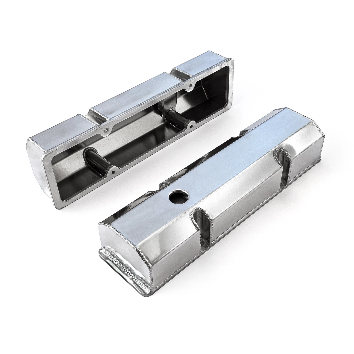Chevy Small Block 283-400 Fabricated Aluminum Valve Covers | Tall | Polished | 1958-1986（PVC8534)