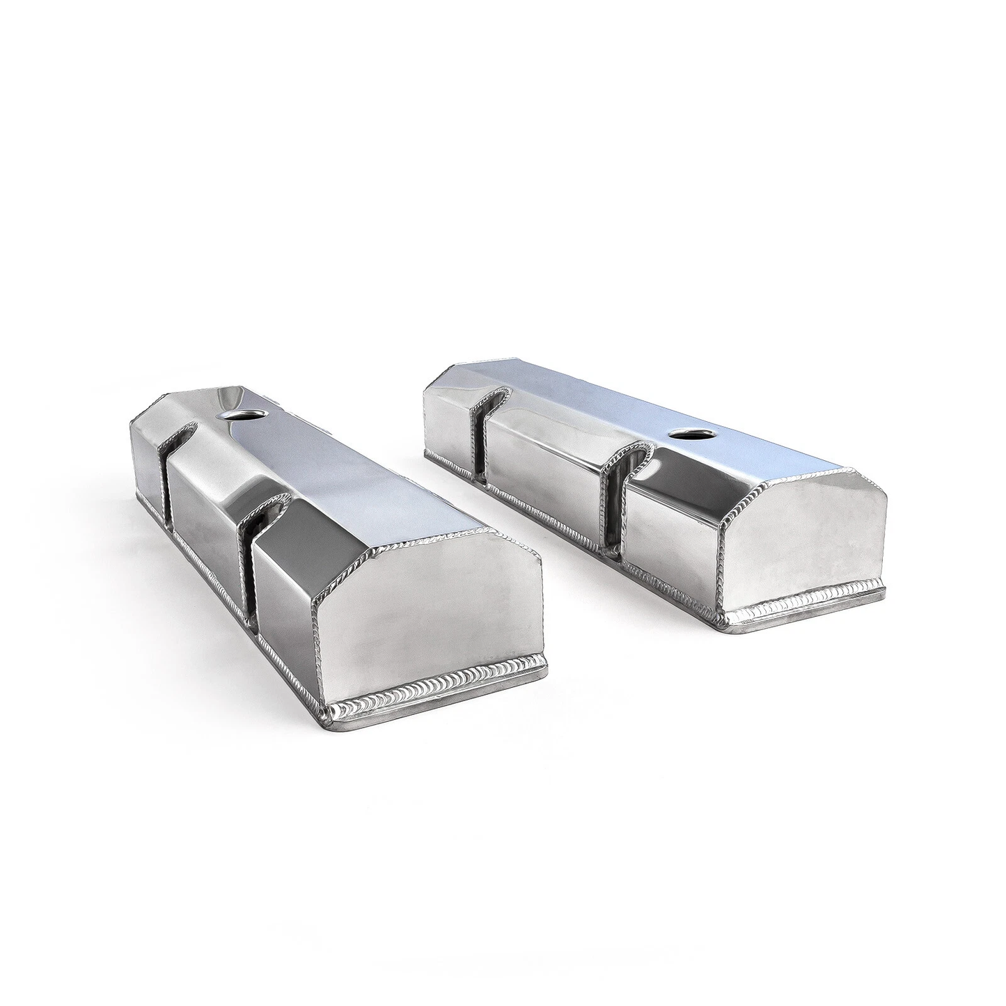 Chevy Small Block 283-400 Fabricated Aluminum Valve Covers | Tall | Polished | 1958-1986（PVC8534)