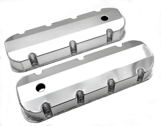 Fabricated Valve Covers for Chevy Big Block 396–502 (1965–2000) – Short Bolts, W/ Hole, Clear/Black/Polished/Anodized (PVC8536))