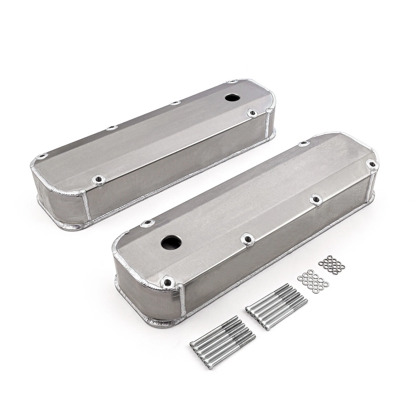 Ford BB 429–460 1968–1988 Fabricated Aluminum Valve Covers – Tall, Long Bolts, With Holes (PVC8544)