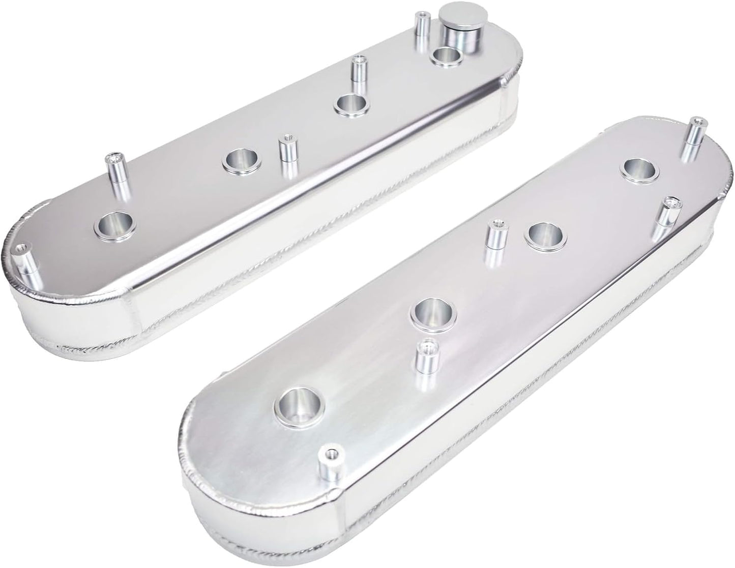 Fabricated Aluminum Valve Covers w/ Coil Mounts for GM LS1 LS3 LS6 LSX 4.8–7.0L | Tall | Center Bolt | Billet Seal (PVC8553)
