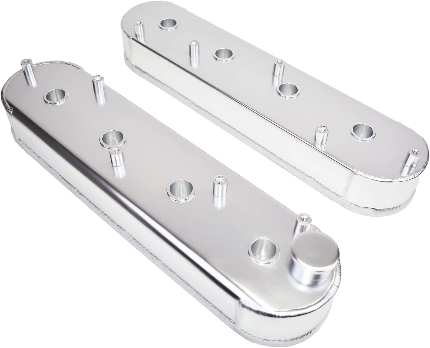 Fabricated Aluminum Valve Covers w/ Coil Mounts for GM LS1 LS3 LS6 LSX 4.8–7.0L | Tall | Center Bolt | Billet Seal (PVC8553)