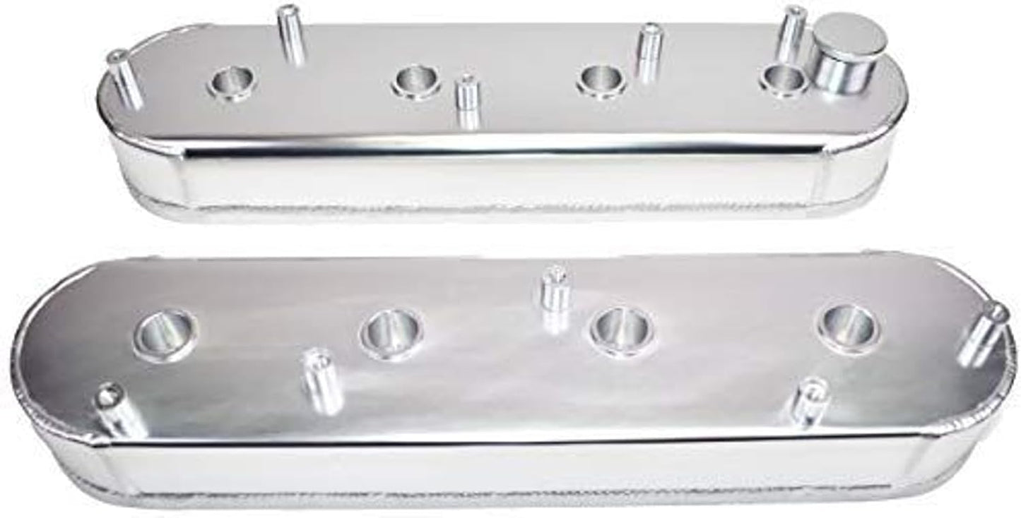 Fabricated Aluminum Valve Covers w/ Coil Mounts for GM LS1 LS3 LS6 LSX 4.8–7.0L | Tall | Center Bolt | Billet Seal (PVC8553)