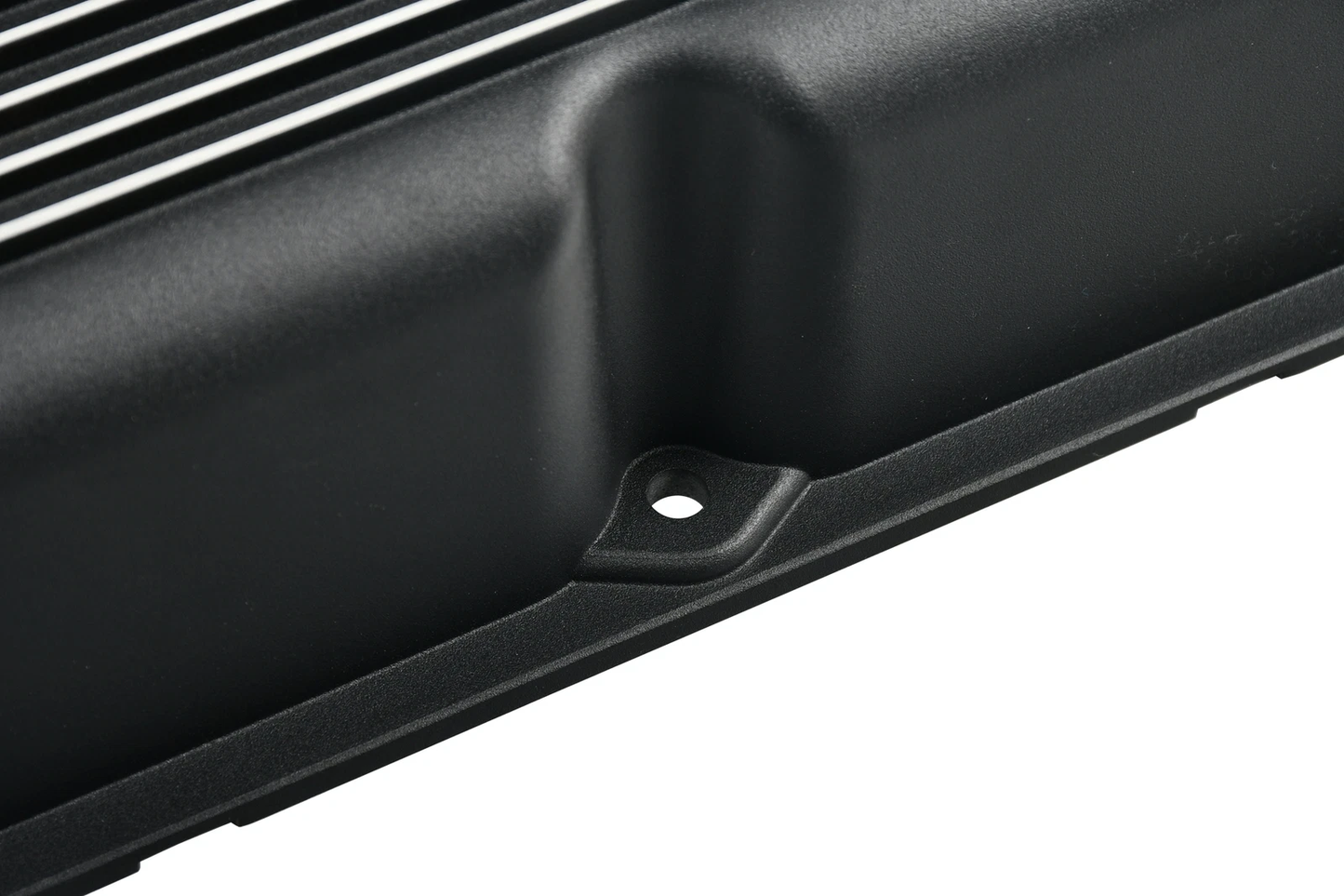 Finned Aluminum Valve Covers for Mopar 273 318 340 360 Small Block V8 (1967–1997) – 3.5" Tall, Black Satin Finish (PVC8560)