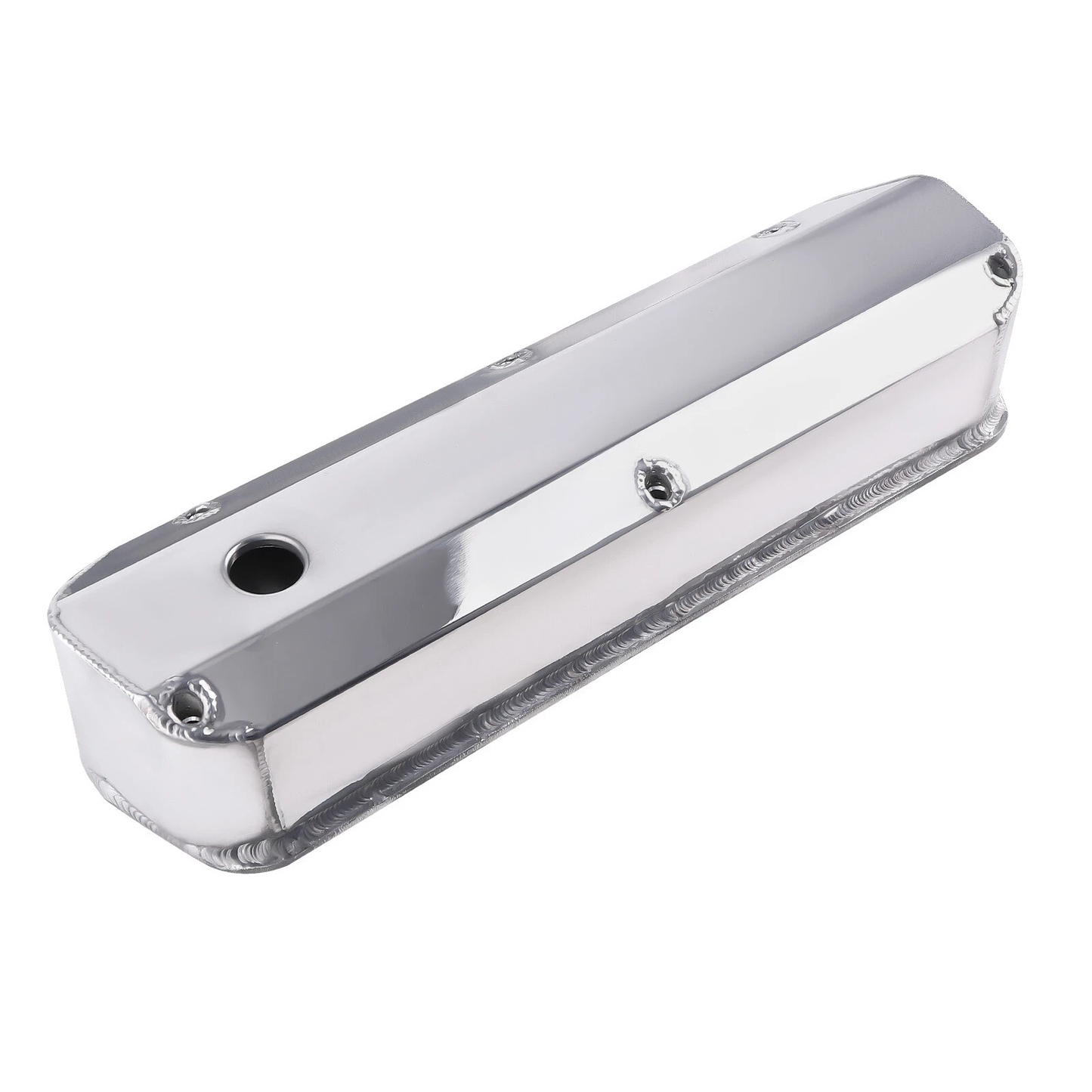 Polished Aluminum Valve Cover Set for Ford 260 289 302 351W V8 (1962–1985) – 3.5" Tall with Hardware (PVC8542)