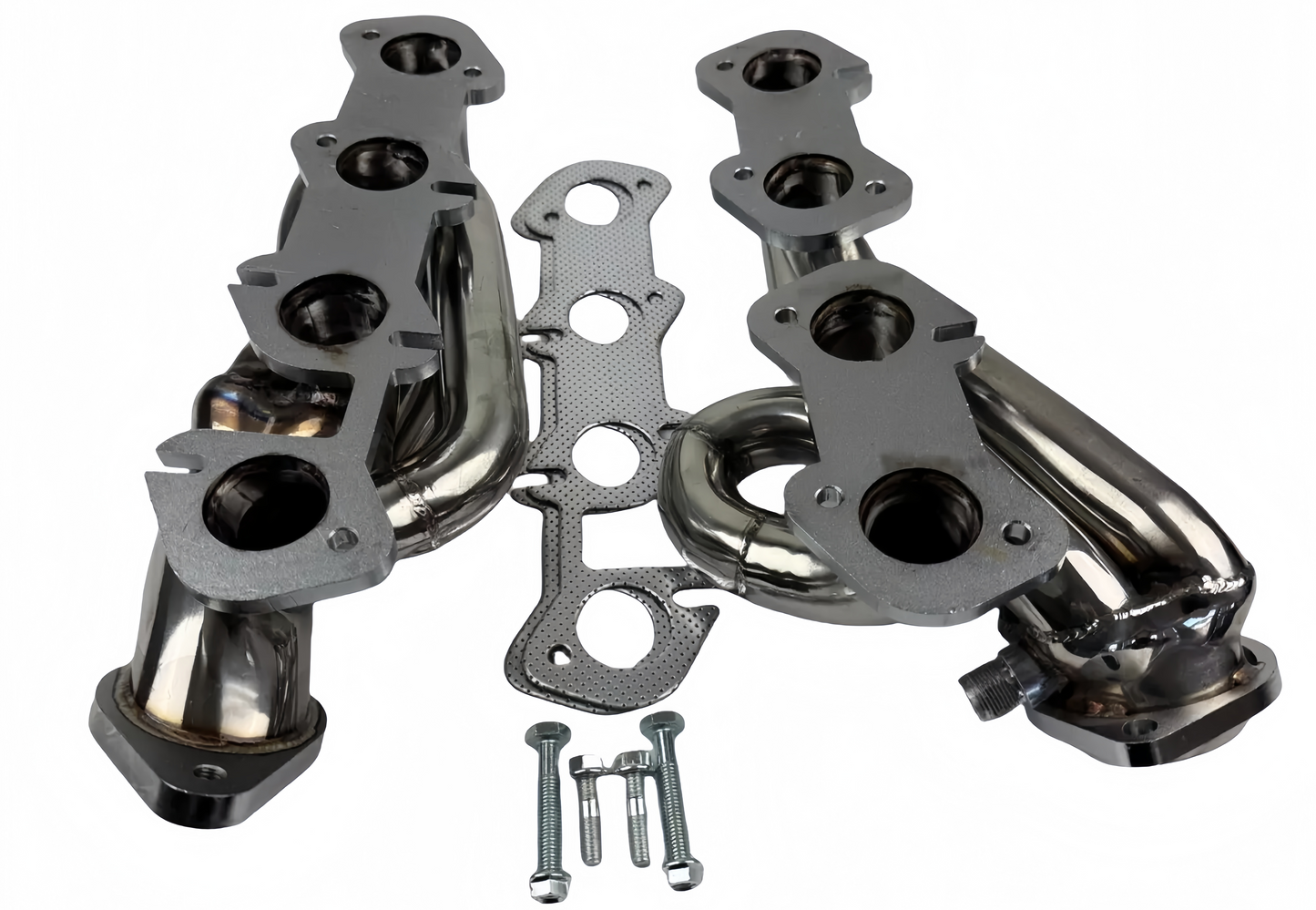 Stainless Steel Shorty Headers for 1996–2004 Ford Mustang GT 4.6L V8 | Equal-Length | 1-5/8" Tubes | 2-1/2" Collector | Bolt-On Exhaust Upgrade | Polished Ceramic Finish | Not for Cobra/DOHC( EH015SS)