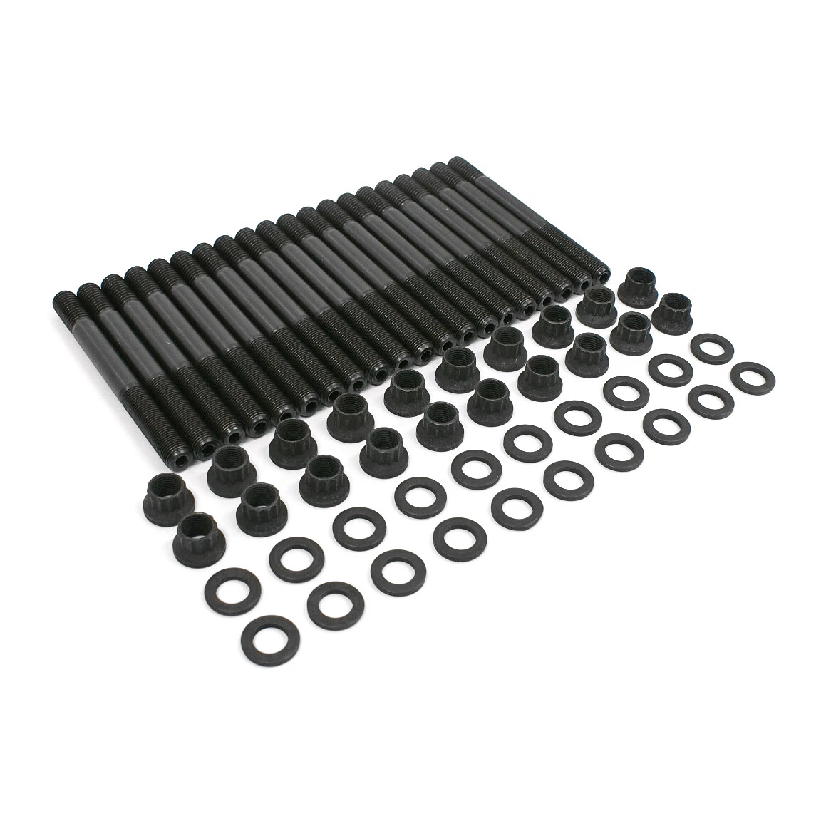 High-Strength 12-Point Cylinder Head Stud Kit for Ford 302/351C Cleveland | 8740 Chromoly | Black Oxide Finish（SKT003-1)